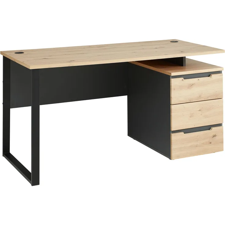 Schreibtisch MEMPHIS Artisan Eiche 150 x 73 cm mit Container