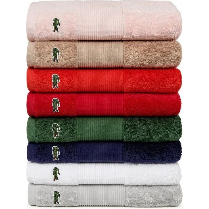 Lacoste Waschhandschuh L LE CROCO (4tlg), (4-St), mit Label-Applikationen – Bild 2