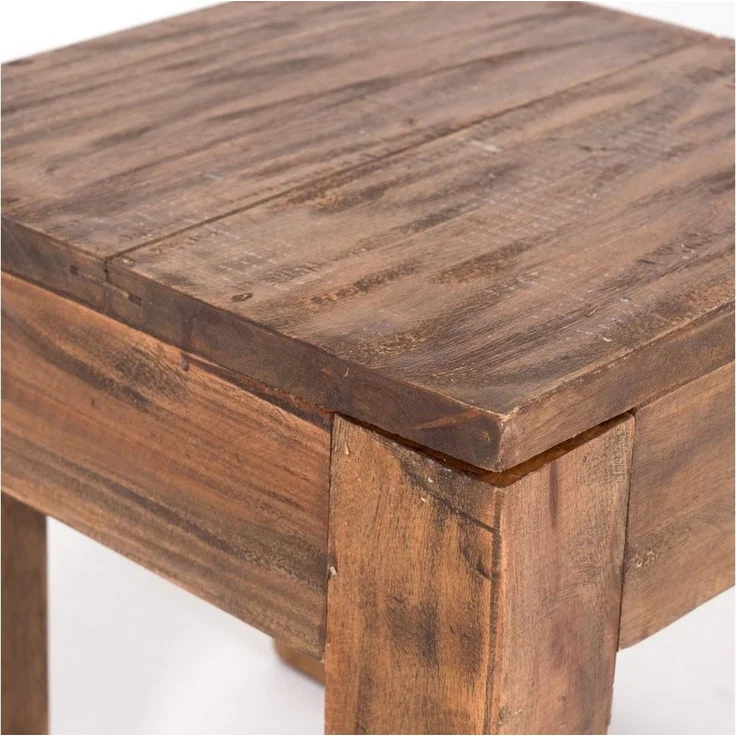 DESIGN DELIGHTS Beistelltisch COUCHTISCH SQUARE 30, Massivholz 30x30cm (HxB) Beistelltisch rustikal – Bild 3
