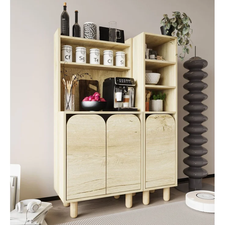 Skye Decor 'Parma 3 - Sapphire Oak' Mehrzweckschrank, Saphir-Eiche, 105 x 155 x 40 cm – Bild 2