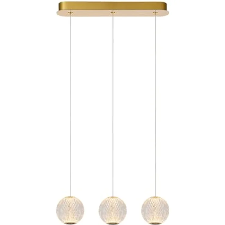 Lucide CINTRA Pendelleuchte, LED dimmbar, 3x4,7W, warmweiß 2700K, höhenverstellbar, transparent