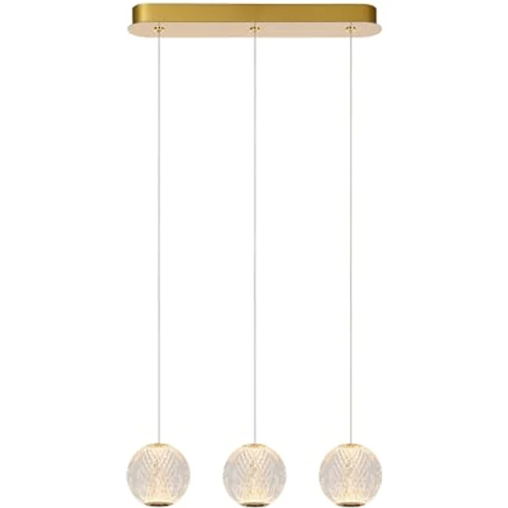 Lucide CINTRA Pendelleuchte, LED dimmbar, 3x4,7W, warmweiß 2700K, höhenverstellbar, transparent – Bild 1