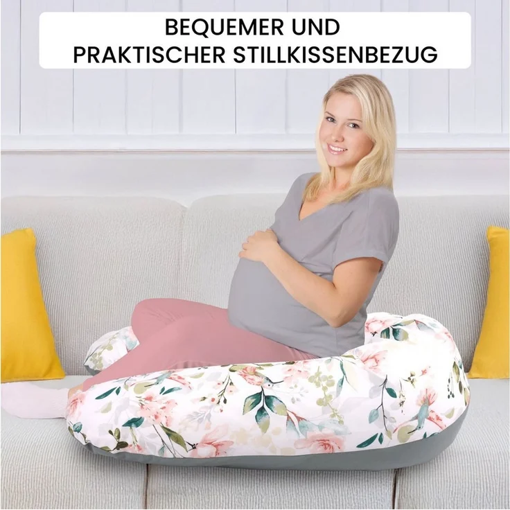 Amilian Stillkissenbezug 170 cm - Kissenbezug für Stillkissen, Seitenschläferkissen -Bezug, 100% Baumwolle - weicher und pflegeleichter Ersatzbezug
