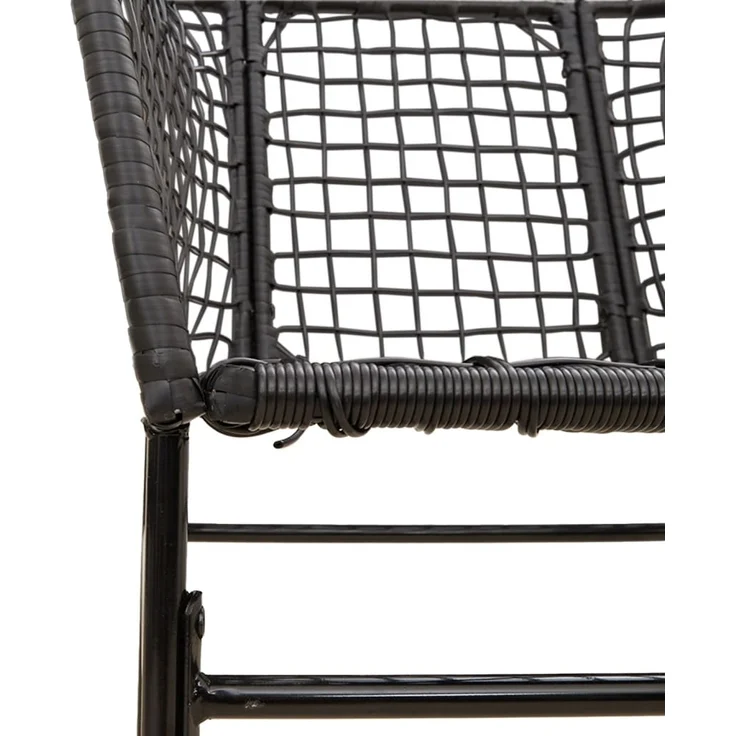 vidaXL Gartenstühle 2 Stk. Schwarz Poly Rattan 369098 – Bild 7