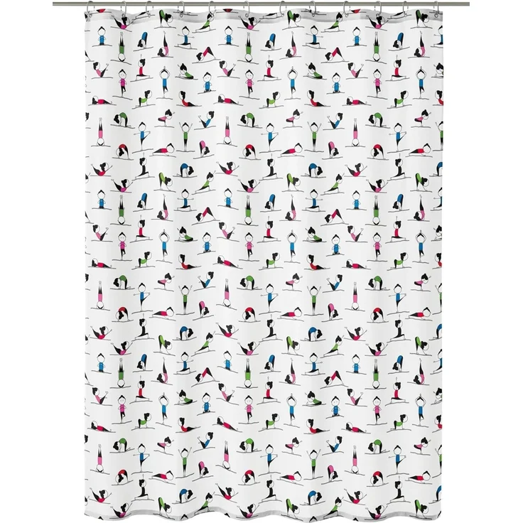 Kleine Wolke Duschvorhang Yogi Multicolor, 180 x 200 cm – Bild 1