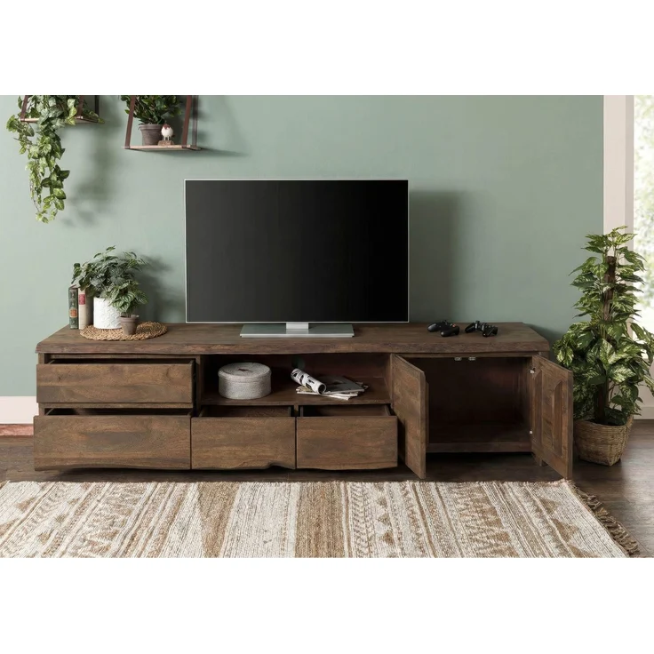 TV-Board Mango 260 x 45 x 50 braun geölt PURE MANGO #225 – Bild 4