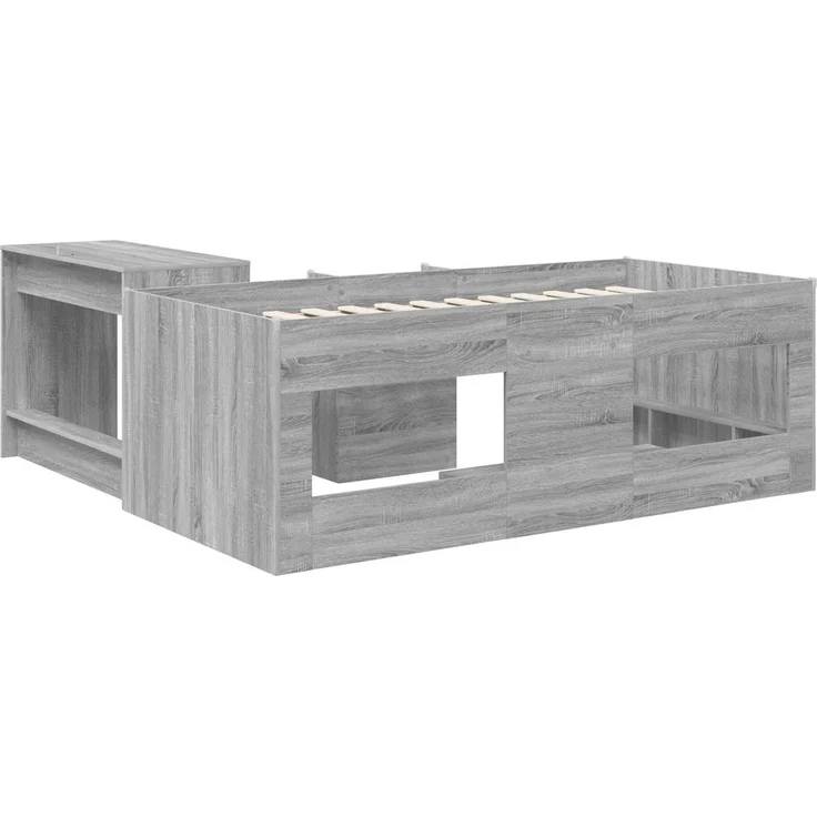 vidaXL Hochbett mit Schreibtisch für Kinder 2 stk. Sonoma-Grau 3423475 – Bild 5