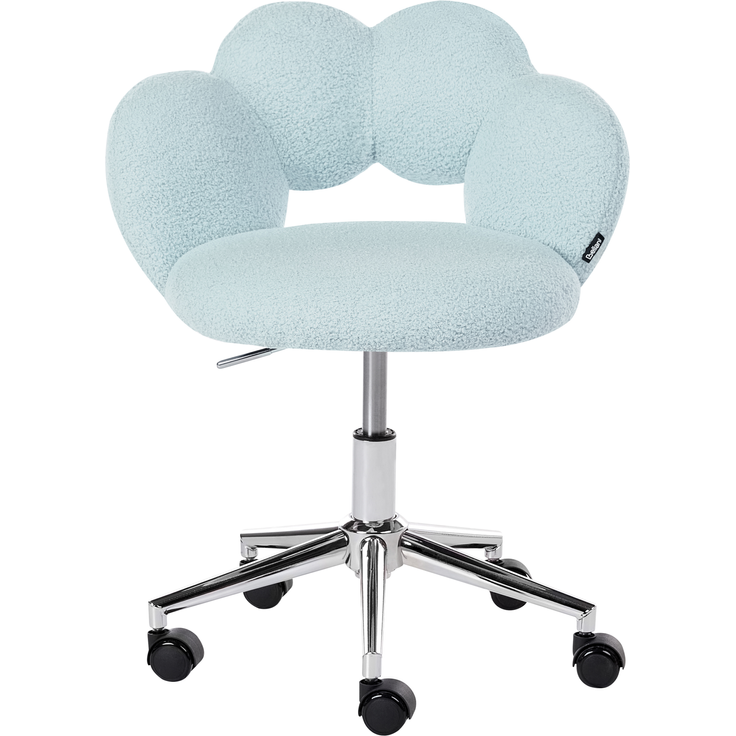 Schreibtischstuhl WHIZZY Bouclé Hellblau – Bild 4