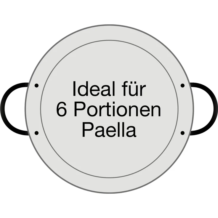 Paella-Pfanne Stahl poliert Ø 34 cm – Bild 4