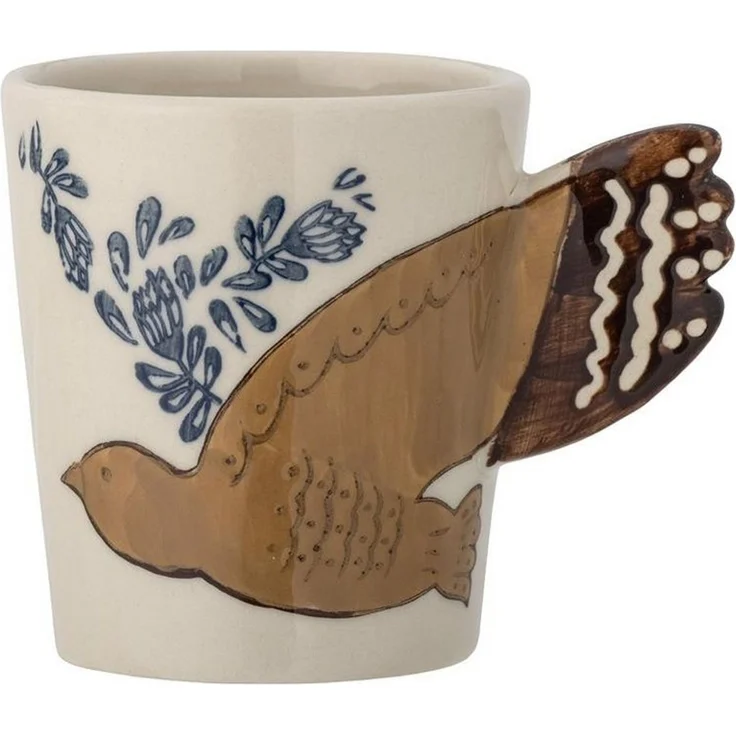 Bloomingville Tasse Hezha Tasse aus Steingut natur, Höhe 9cm – Bild 4