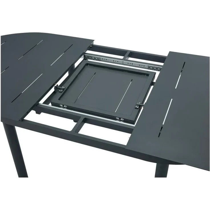 Vente-unique - LOTTYS Gartenessgruppe Metall Grau - B 56 cm99 cm x H 86 cm75 cm x L 56 cm220 cm170 cm – Bild 8