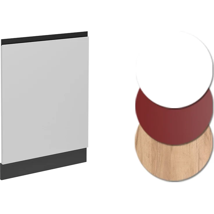 Geschirrspülblende R-Line Weiß 60 cm J-Shape ohne Arbeitsplatte Vicco – Bild 6