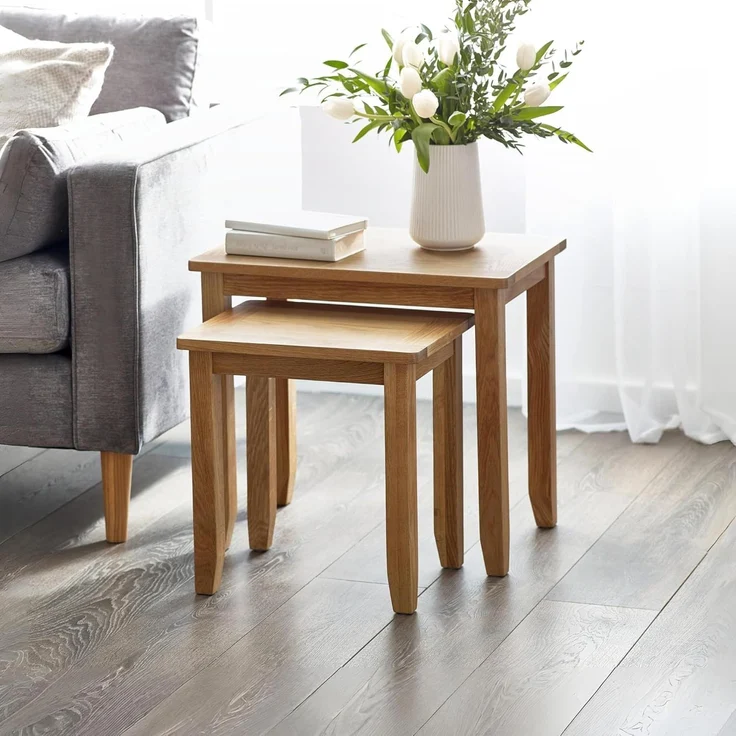 Julian Bowen Mallory Satztisch, 2-teilig, Eiche, 56 x 50 x 38 – Bild 1