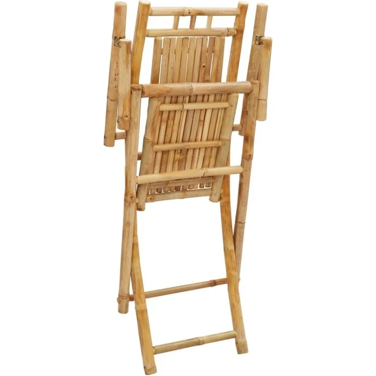 vidaXL Gartenstühle 2 Stk. Klappbar 53x66x99 cm Bambus 368038 – Bild 10