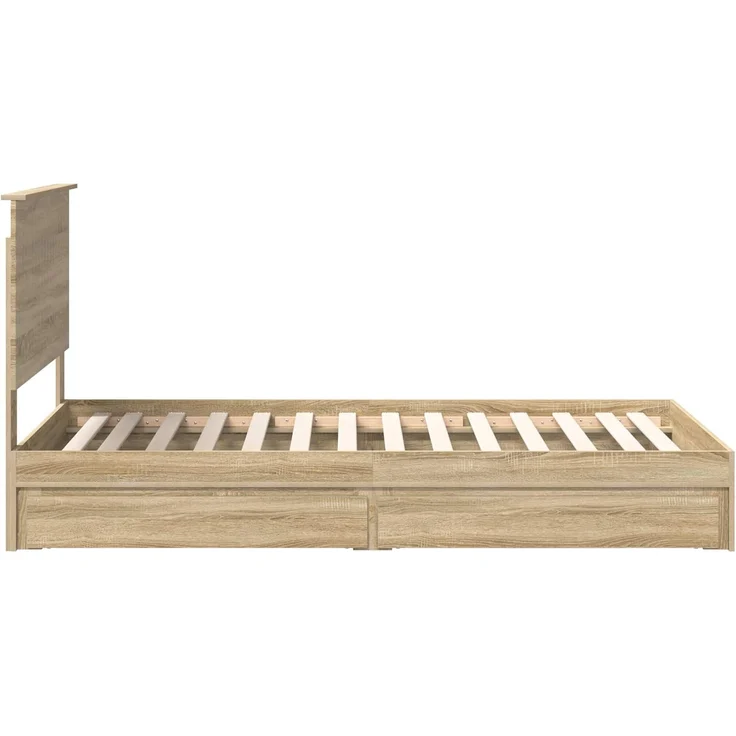 vidaXL Aufbewahrungsbett Sonoma-Eiche 100 x 200 cm Holzwerkstoff 3411238 – Bild 8