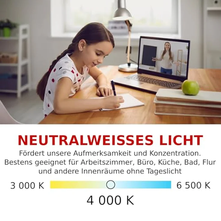 EMOS - LED-Lampe BASIC A60 - E27 Sockel - Neutralweiß - 1521 lm - 15,3W (Ersatz für 100W Glühbirne) - Lebensdauer 20 000 Stunden - Abstrahlwinkel 200° - CRI min. 80 – Bild 3
