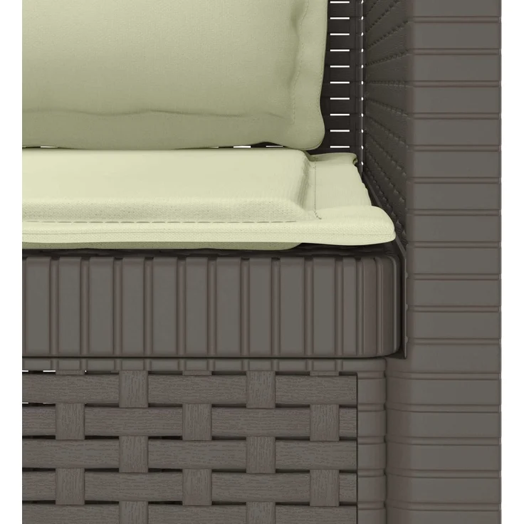 vidaXL 1-Sitzer Sessel mit Kissen Rattan-Look PP Hellgrau 8011880 – Bild 7