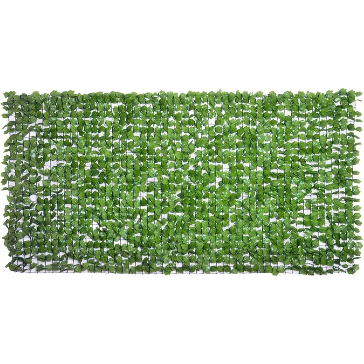 Outsunny Künstlicher Hecken Sichtschutz, UV Geschützt Sichtschutz, Grün Balkon Sichtschutze, Zaun Sichtschutzgitter mit Blättern, Hecken Zaun, WandKünstliche 300x150 cm für Garten Hochzeit – Bild 1