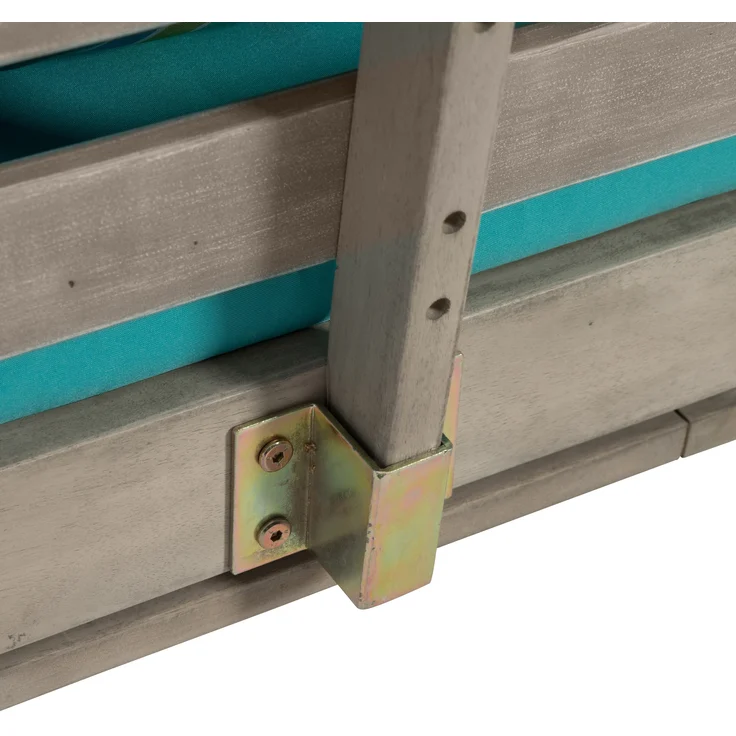 greemotion Multifunktionsbank Maui aus Akazienholz FSC® 100%, Holzbank mit Rollen und klappbaren Armlehnen, Gartenbank als Liege oder Bank nutzbar – Bild 6