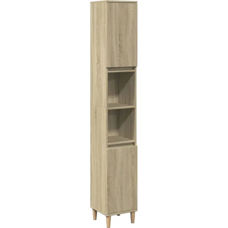 vidaXL 3-tlg. Badmöbel-Set Sonoma-Eiche Holzwerkstoff 3307670 – Bild 4