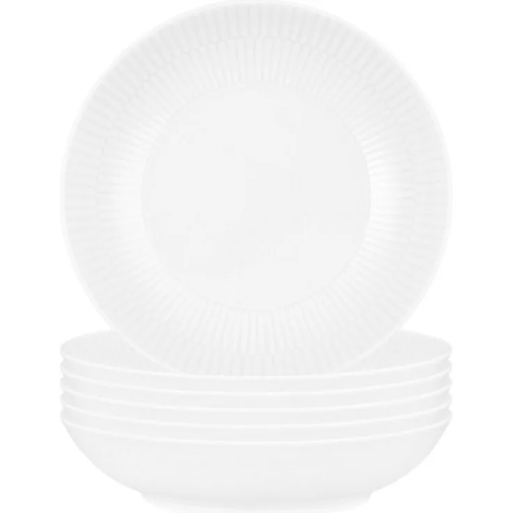 Seltmann Weiden Amina Suppenteller, Weiß, Keramik, Rund, Ø 21,2 cm, 6er Set, spülmaschinen- und mikrowellengeeignet