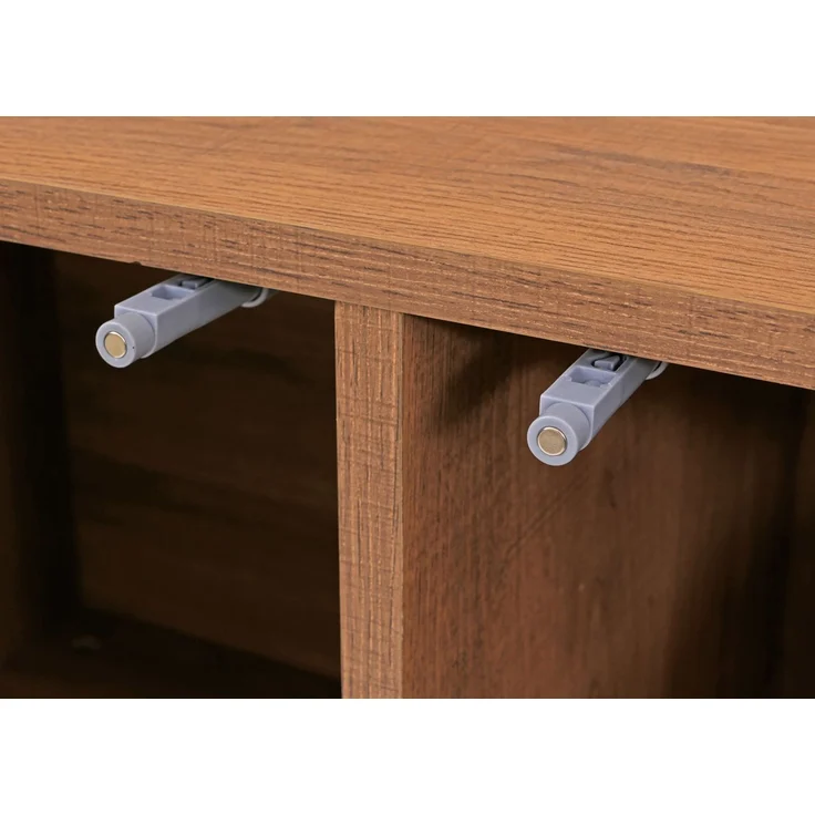 Kommode HWC-O40, Schrank Sideboard Highboard mit Türen Staufächer, MDF Metall Melamin 94x79x40cm ~ natur – Bild 8