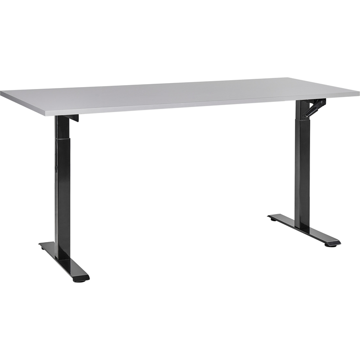 Höhenverstellbarer Schreibtisch Manuell Hellgrau DESTINES