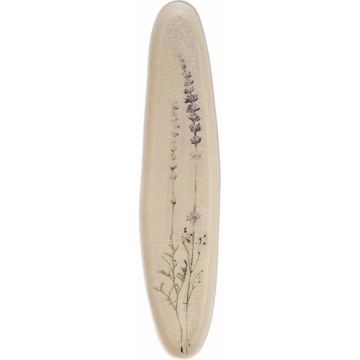 Bloomingville Servierteller Bea, 35,5 x 2 x 8 cm, Steingut, Servierplatte, Teller, Blumenmotiv, Cracle Glaze, natur – Bild 5