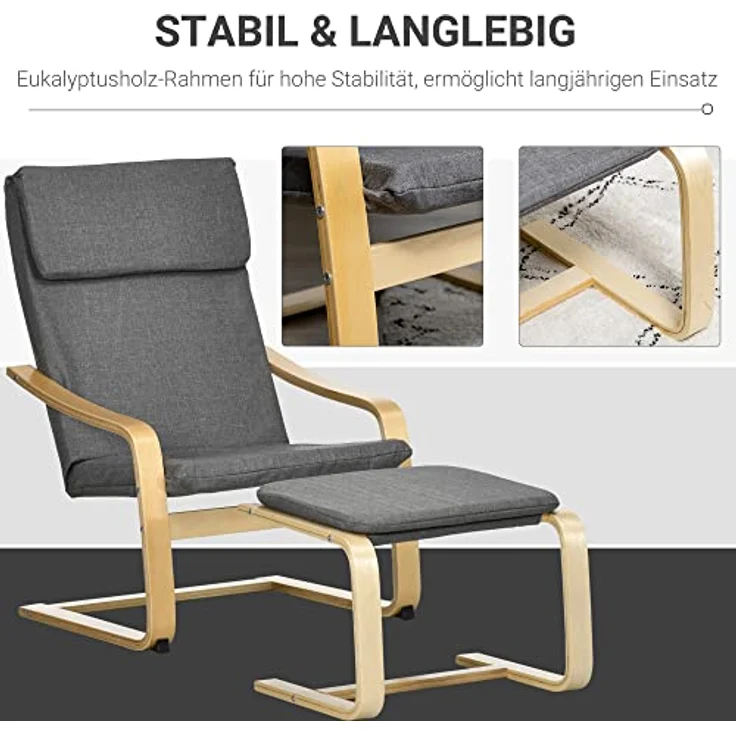 HOMCOM Relaxsessel Armlehnensessel (2-St) – Bild 6