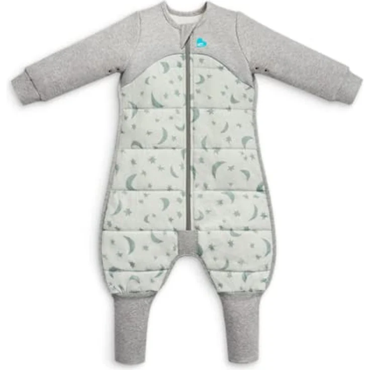 Love To Dream Gesteppter Schlafanzug warm mit Beinen, 24–36 Monate Oliv, 2,5 Tog (16–20 °C) Langarm & Steppdecke, maschinenwaschbare Baumwolle für Bewegung mit Anti-Rutsch-Pads, Von Hebammen empfohlen – Bild 2