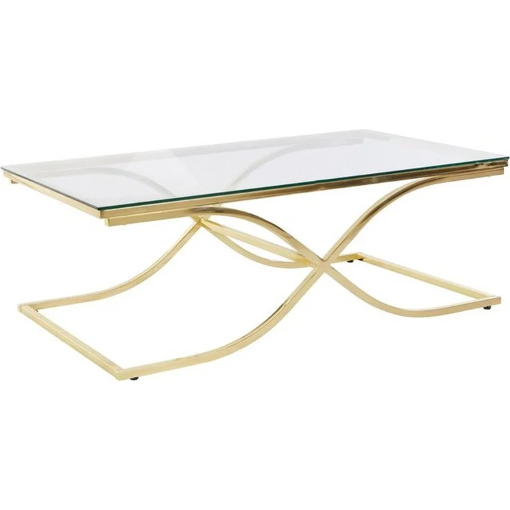 Home affaire Couchtisch TOPSELLER! (Glastisch, OTTOs Choice), Maße (B/T/H): (120/70/42), Gestell in Gold-Optik – Bild 4