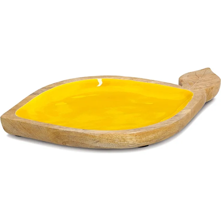 ZELLER 25706 Servierschale LEMON aus Mangoholz, ca. 37 x 23 x 2 cm