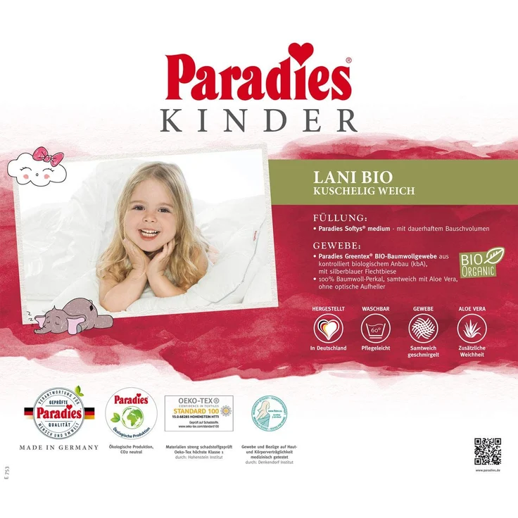 Paradies 'Lani Bio' Kinderkopfkissen 40x60 cm – Bild 3