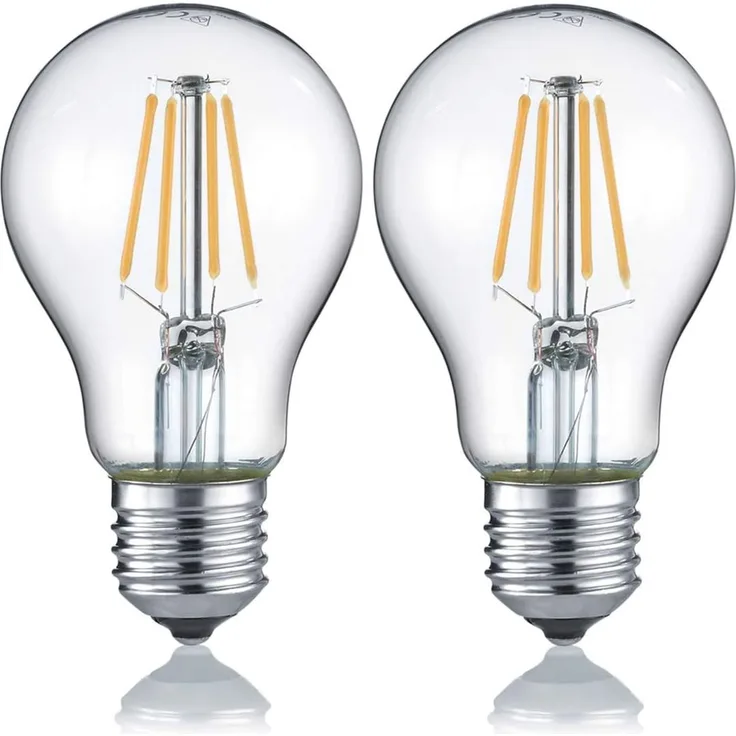 Trio LED-Leuchtmittel RL187, Filament Glühbirne Leuchte, E27 4W EEK E, warmweiß ~ 2er Set
