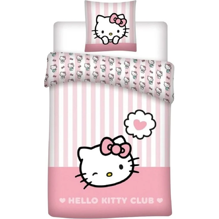 Hello Kitty Bettbezug Set Baumwolle 135x200 cm + Kissen 80x80 cm – Bild 5