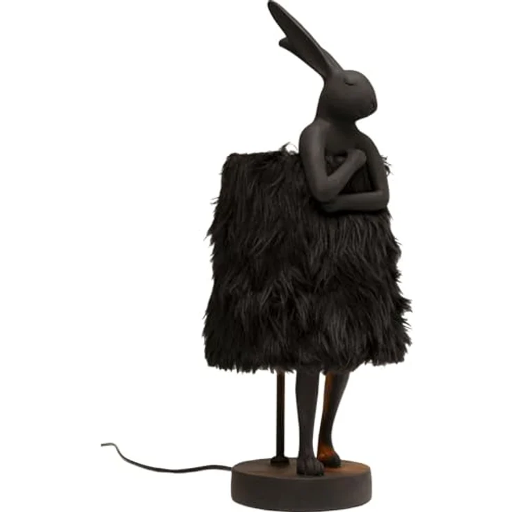 Kare Design Tischleuchte Animal Rabbit, Schwarz/Gold, Hasenleuchte, Tischlampe, Schlafzimmerlampe, Tiermotiv, kein Leuchtmittel enthalten, 50 x 18 x 20 cm (H/B/T) – Bild 6