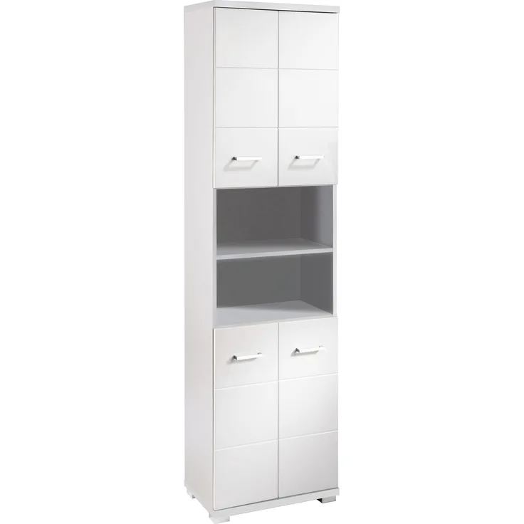 byLiving 'Nebraska' Hochschrank, Holz weiß, 50 x 192 x 31,5 cm
