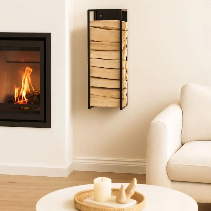 Relaxdays Kaminholzregal Wandmontage – Bild 2
