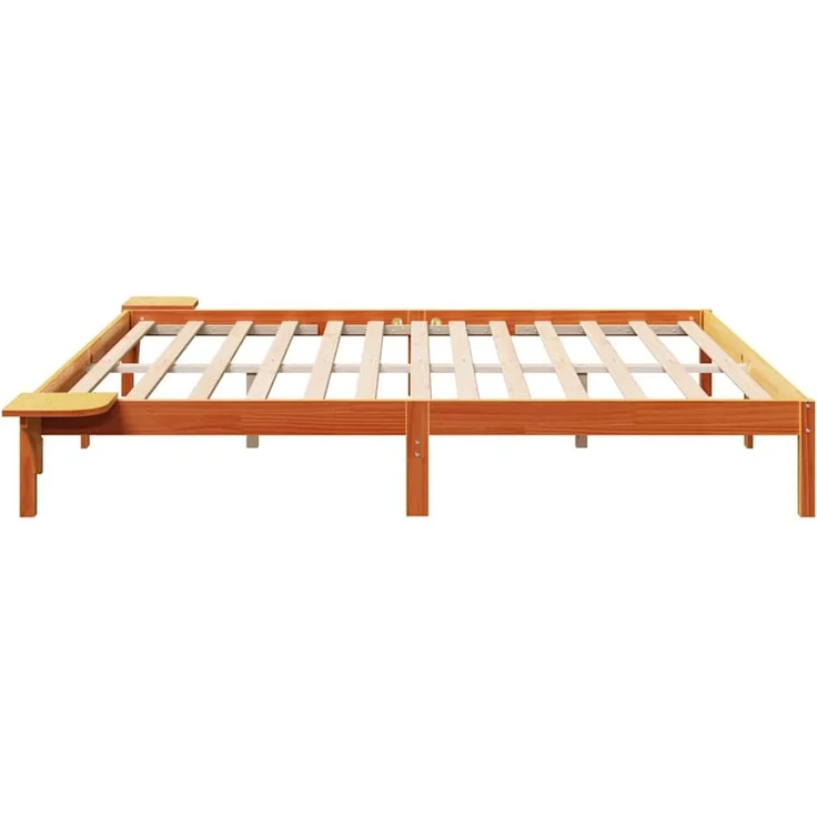 vidaXL Bettrahmen Wachsbraun 180 x 200 cm Massives Kiefernholz 873180 – Bild 6