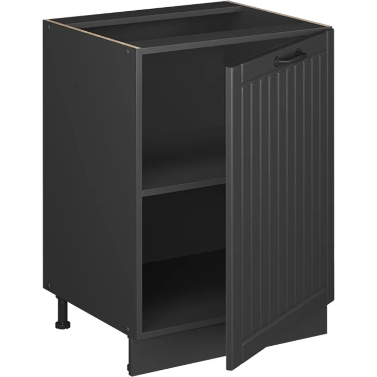 Küchenunterschrank Fame-Line Dunkelgrau/Anthrazit 60 cm 1 Tür mit Arbeitsplatte Vicco – Bild 6