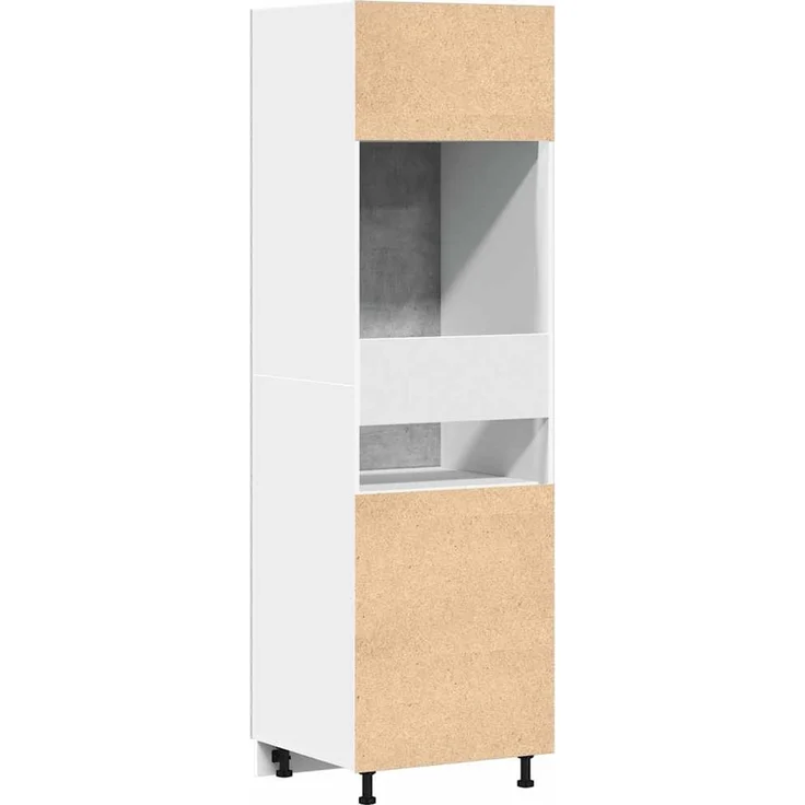 vidaXL Kühlumbauschrank Lyon Betongrau 60x57x207 cm Holzwerkstoff 856124 – Bild 8