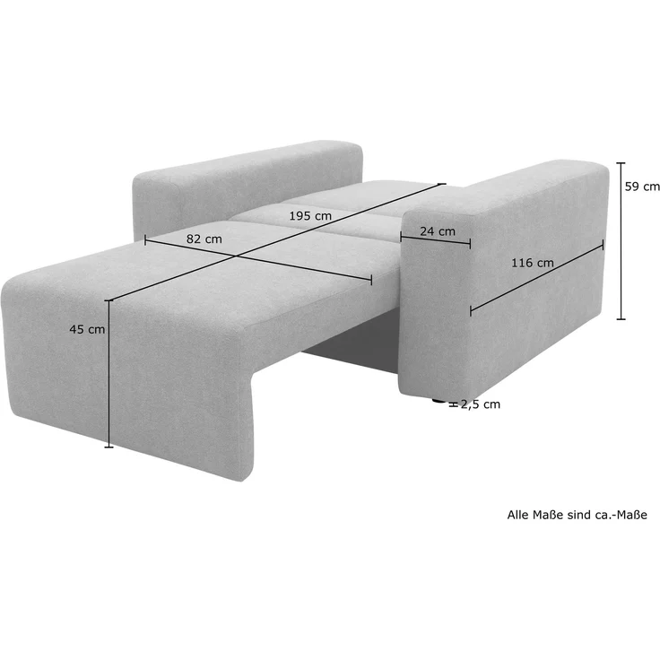 DOMO. collection Sessel 700 029, Polstersessel mit Schlaffunktion und Federkernpolsterung, loses Rückenkissen, Schlafsessel, Armsessel 130 x 116 x 85 cm (BxTxH), lachs – Bild 10