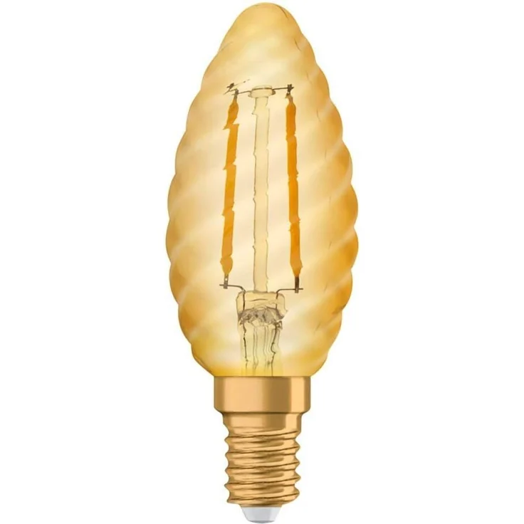 OSRAM LED Vintage Edition 1906, Sockel: E14, Nicht Dimmbar, Warmweiß, Filament Gold – Bild 3