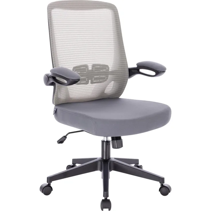 SVITA TOM Bürostuhl Schreibtischstuhl ergonomisch verstellbar Rollen Grau