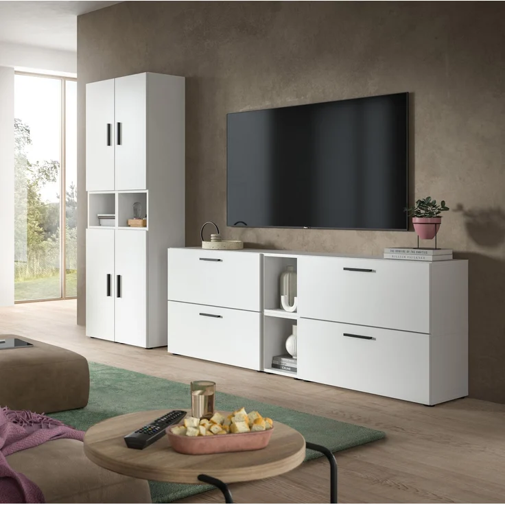 The One Wohnkombination in weiß Nachbildung – Bild 6
