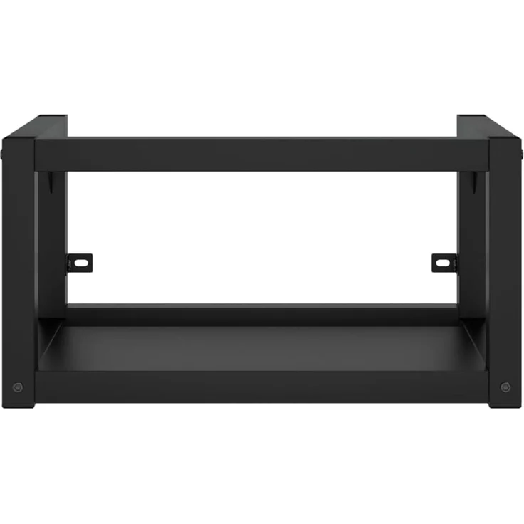 Badezimmer-Waschtischgestell, Unterschrank mit Waschbecken Schwarz Eisen de122 – Bild 4