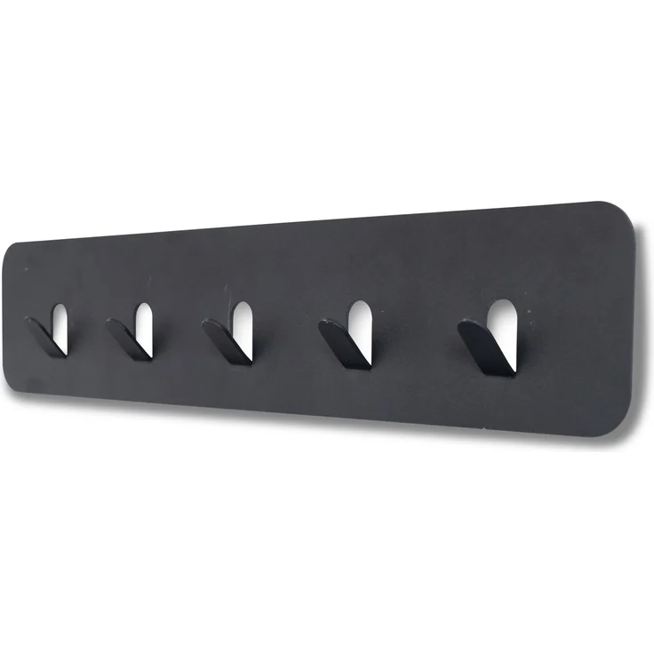 Garderobenleiste >Tilly 2< 5 Haken, anhrazit, Metall - 50x10x3cm (BxHxT) – Bild 5