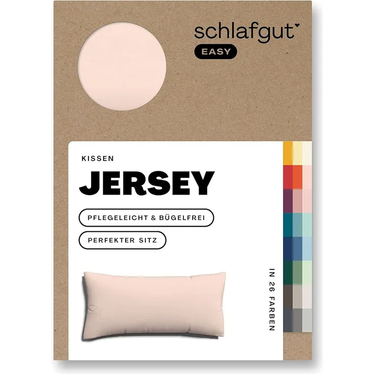 Schlafgut 'Easy' Kissenbezug, Jersey, Red Light, 40x80 cm