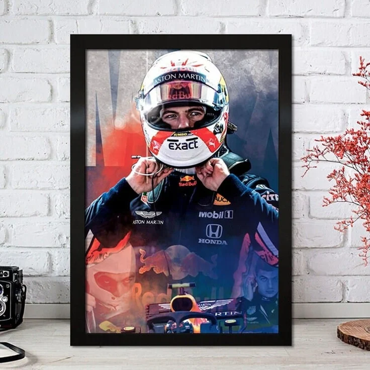 Poster Formel 1 Max Verstappen Rennfahrer Helm Rennwagen Red Bull · Deko Print ohne Rahmen - I / 40x50 cm – Bild 8