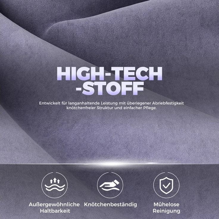 GTPLAYER Gaming-Stuhl Atmungsaktiver Bürostuhl, ergonomisch Hochwertiger - Stoff/Kunstleder, 160° Verstellbare Rückenlehne und ausziehbare Fußstütze – Bild 2